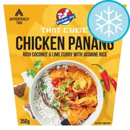 Tesco Kitchen Joy Chicken Panang Rich Coconut & Lime Curry with Jasmine Rice 350g offer