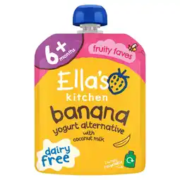 Tesco Ella's Kitchen Dairy Free Coconut Milk Banana & Apple Yogurt 6+Mth 90G offer