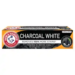 Tesco Arm & Hammer Charcoal White 75Ml offer