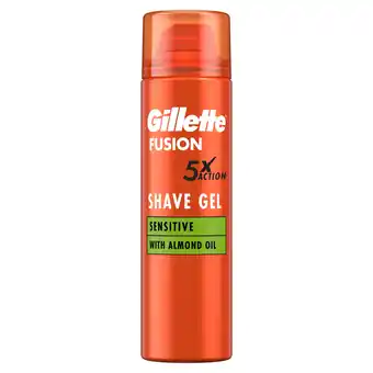 Tesco Gillette Fusion 5 Ultra Sensitive Shaving Gel 200Ml offer