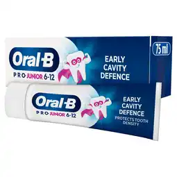 Tesco Oral-B Pro Junior Toothpaste 6-12 Years 75ml offer
