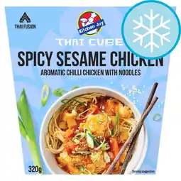 Tesco Kitchen Joy Spicy Sesame Chicken Aromatic Chilli with Noodles 320g offer
