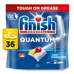 Tesco Finish Quantum All In One 36 Dishwasher Tablets Lemon 374.4g offer