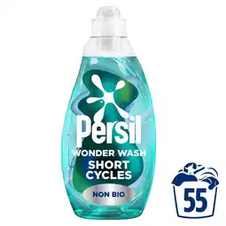 Tesco Persil Wonder Wash Speed Clean Non Bio Laundry Detergent 55 Washes 1485ml offer