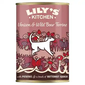 Tesco Lily's Kitchen Dog Food Venison & Wild Boar Terrine 400g' offer