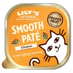 Tesco Lily's Kitchen Smooth Pate Cat Food - Chicken 85g offer