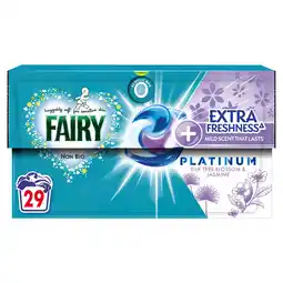 Tesco Fairy Non Bio Platinum Washing Pods Silk Tree Blossom & Jasmine 29 Washes 696g offer