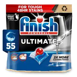 Tesco Finish Ultimate All In One Dishwasher Tablets - Fresh 55 Pack 709.5g offer