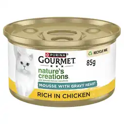 Tesco Gourmet Natures Creations Cat Food Chicken Mousse 85g offer