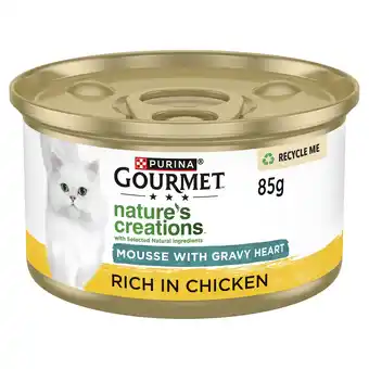 Tesco Gourmet Natures Creations Cat Food Chicken Mousse 85g offer
