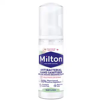 Tesco Milton Antibacterial Hand Sanitiser 50Ml offer