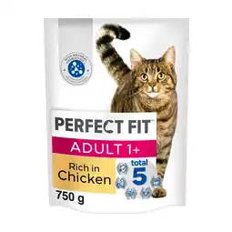 Tesco Perfect Fit Adult 1+ Dry Cat Food - Chicken 750g offer