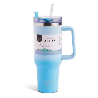 Tesco Core Kitchen Blue Ombre Atlas Tumbler 1.2L offer