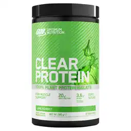 Tesco Optimum Nutrition Clear Hydrolysed Pea Protein Isolate Powder - Lime Sorbet 280g offer