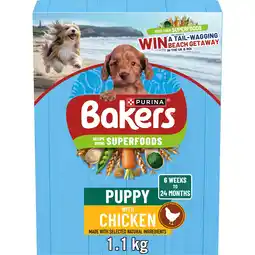 Tesco Bakers Puppy Dog Food Chicken & Vegetable 1.1Kg offer