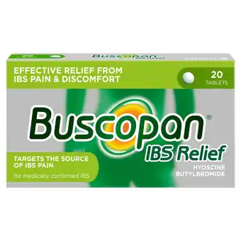 Tesco Buscopan IBS Relief Tablets - Pain & Discomfort Relief 20s offer