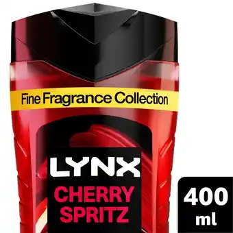 Tesco Lynx Fine Fragrance Cherry Spritz Body Wash 400ml offer