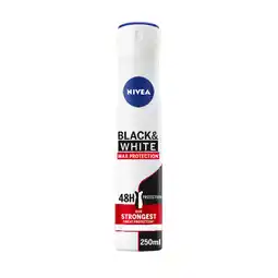 Tesco NIVEA Black & White Max Protect Anti-Perspirant Deodorant Spray 200ml offer