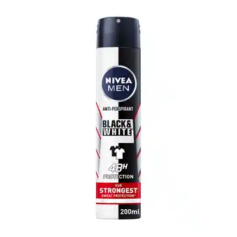 Tesco NIVEA MEN Black & White Max Protect Anti-Perspirant Deodorant Spray 200ml offer