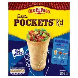 Tesco Old El Paso Tortilla Pockets Kit Mild 375G offer