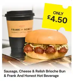 SuperValu Sausage, Cheese & Relish Brioche Bun & Frank And Honest Hot Beverage offer