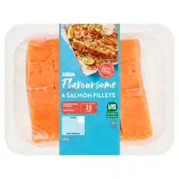 Asda ASDA 4 Flavoursome Boneless Salmon Fillets 480g offer
