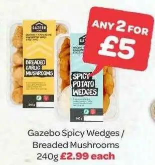 Spar Gazebo Spicy Wedges Breaded Mushrooms offer
