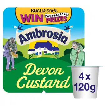 Morrisons Ambrosia Devon Custard Pots 4x120g offer
