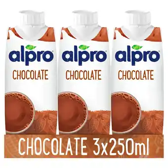 Morrisons Alpro Soya Chocolate Long Life Dairy Free Drink Multipack 3x250ml offer