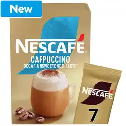 Morrisons Nescafe Cappuccino Decaf Unsweetened Instant Coffee 7 Sachets offer