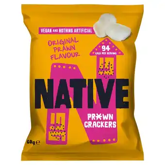 Morrisons Native Snacks Vegan Prawn Crackers Original Prawn Flavour offer