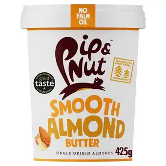 Morrisons Pip & Nut Smooth Almond Butter 425g offer
