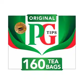 Morrisons PG Tips Original 160 Tea Bags offer