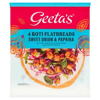 Morrisons Geeta's Onion & Paprika Flatbreads 220g offer