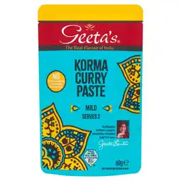Morrisons Geeta's Korma Paste 80g offer