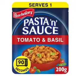 Morrisons Batchelors Pasta'N'sauce Microwave Pouch Tomato And Basil 200g offer