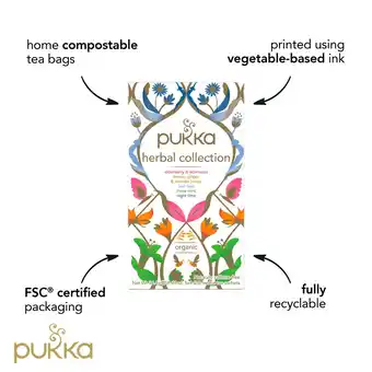 Morrisons Pukka Herbal Collection, Selection of Five Organic Herbal Teas, 20 Sachets offer