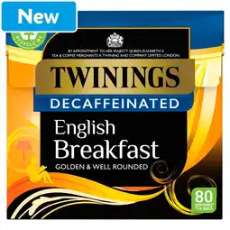 Morrisons Twinings English Breakfast Decaffeinated 80 Tea Bags 218g offer