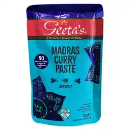 Morrisons Geeta's Madras Curry Paste 80g offer