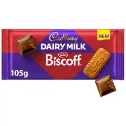 Asda Cadbury Dairy Milk Biscoff Biscuit Chocolate Bar 105g offer