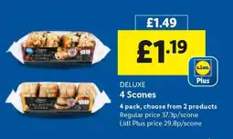 Lidl DELUXE 4 Scones offer