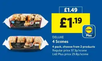 Lidl DELUXE 4 Scones offer