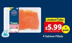 Lidl 4 Salmon Fillets offer