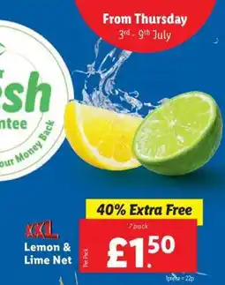 Lidl Lemon & Lime Net offer