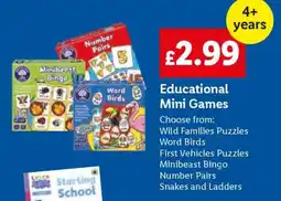 Lidl Educational Mini Games offer