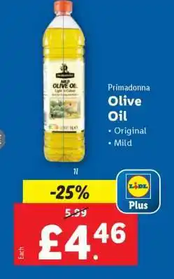 Lidl Primadonna Olive Oil offer