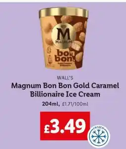Lidl Magnum Bon Bon Gold Caramel Billionaire Ice Cream offer