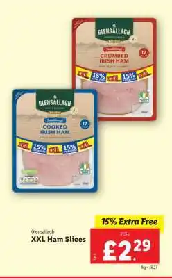 Lidl Glensallagh XXL Ham Slices offer
