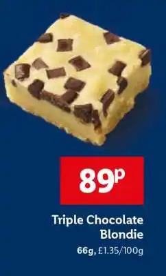 Lidl Triple Chocolate Blondie offer