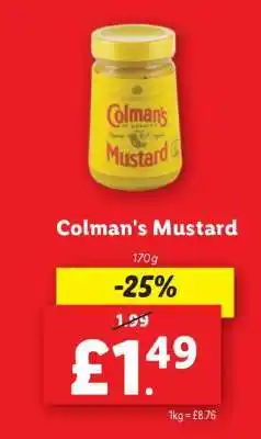 Lidl Colman's Mustard offer